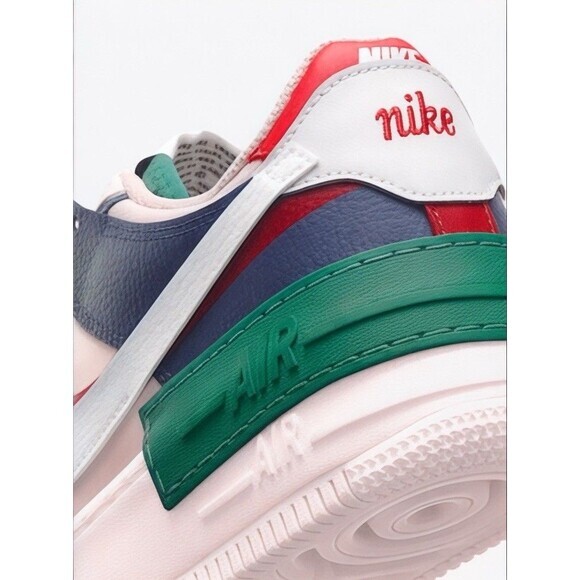 Nike Air Force 1 Sneakers Womens 7.5 Shadow Mystic Navy Athletic Streetwear Shoe - Picture 1 of 13